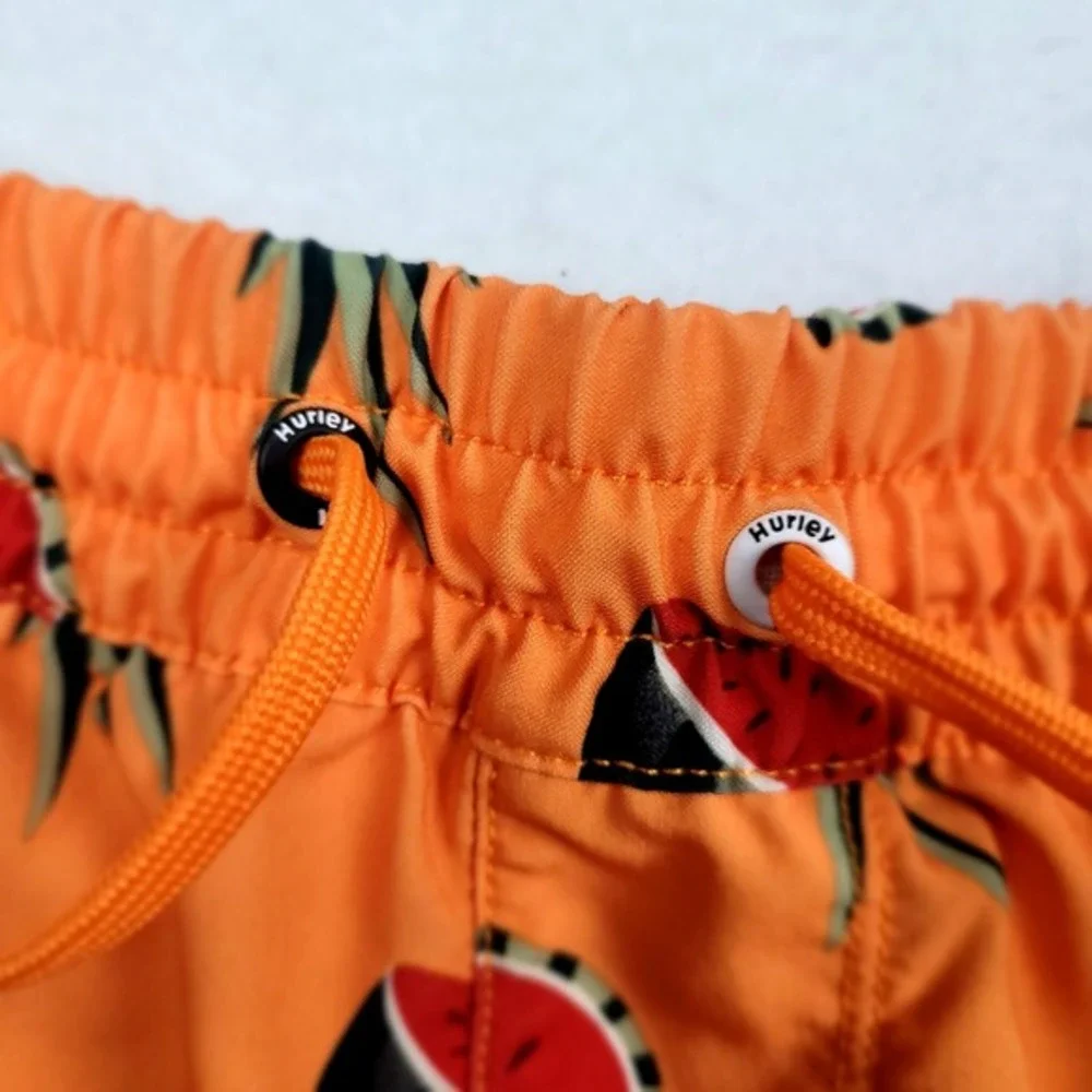 Hurley Swim Trunks Mens XL Orange‎ Pineapple Watermelon Fruit Board Shorts Surf